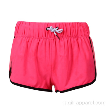 Pantaloncini da spiaggia da nuoto con bordo elastico traspirante di colore Soild